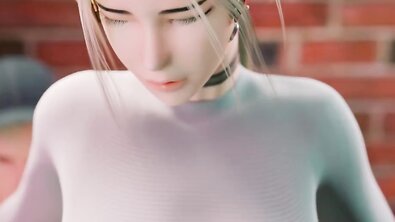 3Д-порно: сисястая героиня компьютерной игры скачет на хуе в позе обратной наездницы